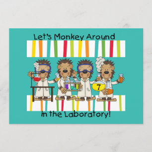Monkey Science Mad Scientifique Invitations D'Anni