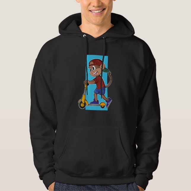 Monkey Scooter Hoodie (Vorderseite)