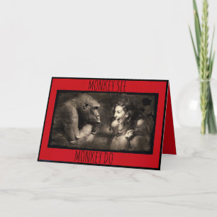 Monkey See Monkey Do Anniversary Card Karte
