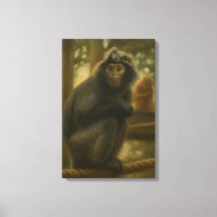 Monkey - Serene Wildlife Art Leinwanddruck