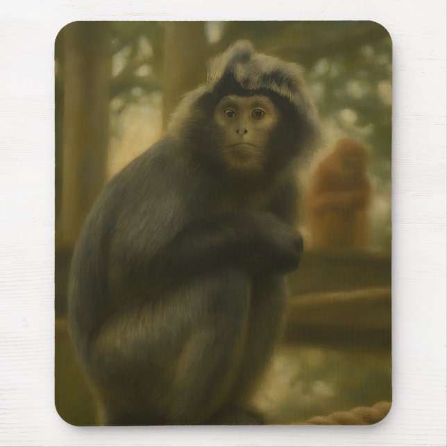 Monkey - Serene Wildlife Art Mousepad (Vorne)