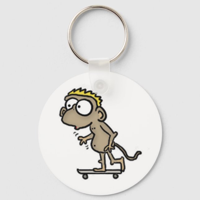 Monkey-Skateboard-Schlüsselanhänger Schlüsselanhänger (Vorderseite)