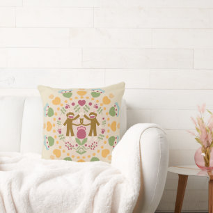 Monkey-Socken im Volksgarten Kissen