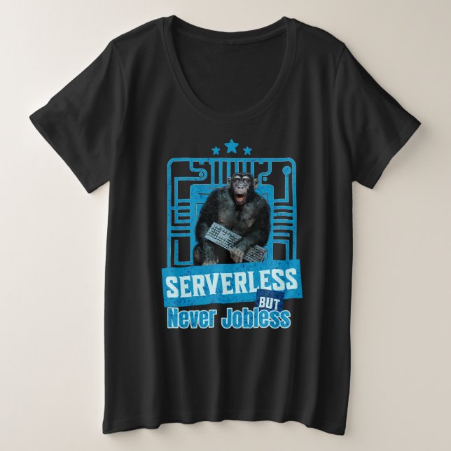 Monkey-Spaß für Entwickler Große Größe T-Shirt (Design vorne)