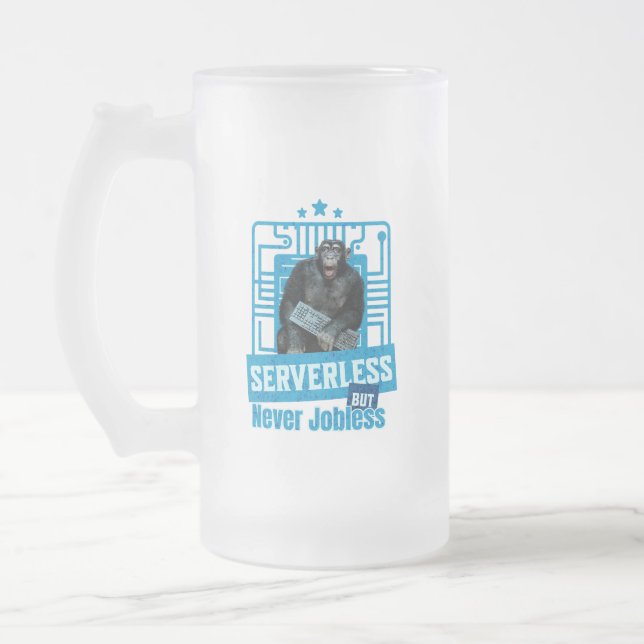 Monkey-Spaß für Entwickler Mattglas Bierglas (Links)