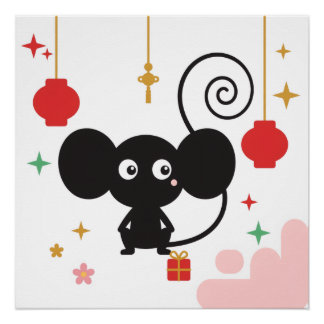 Monkey Spring Festival Poster