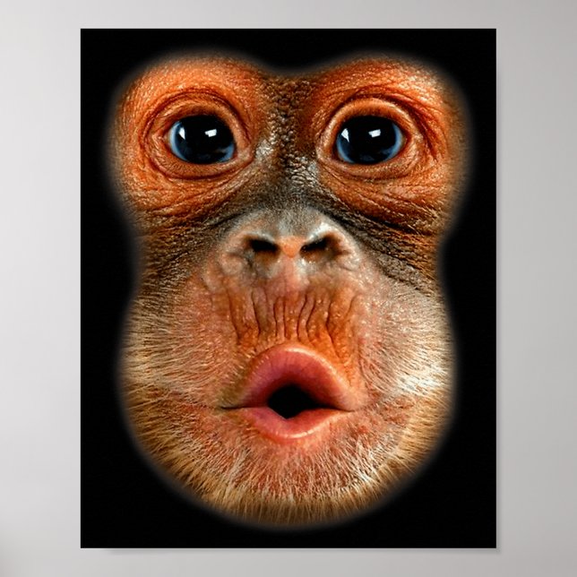 Monkey Stomach Funny Meme Cool Viral Video  Poster (Vorne)