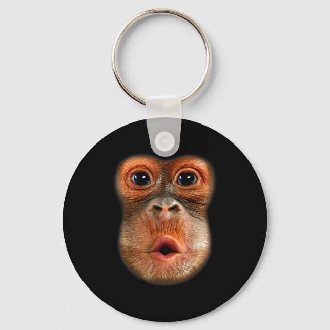 Monkey Stomach Funny Meme Cool Viral Video  Schlüsselanhänger (Vorderseite)