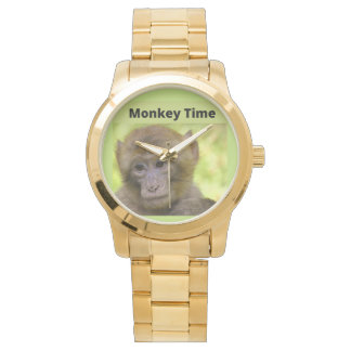 Monkey Tine Gold Watch Armbanduhr