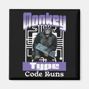 Monkey-Typ, Code läuft lustig Full-Stack-Entwickle Magnet