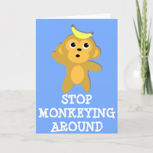 Monkey Valentine Feiertagskarte