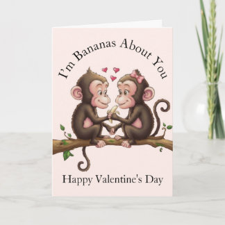 Monkey Valentine's Day Karte