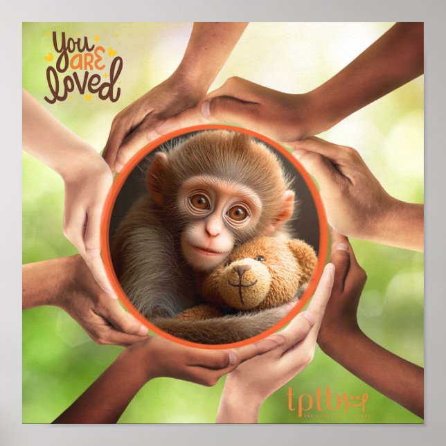 MONKEY WALL ART: YOU ARE LOVED  POSTER (Vorne)