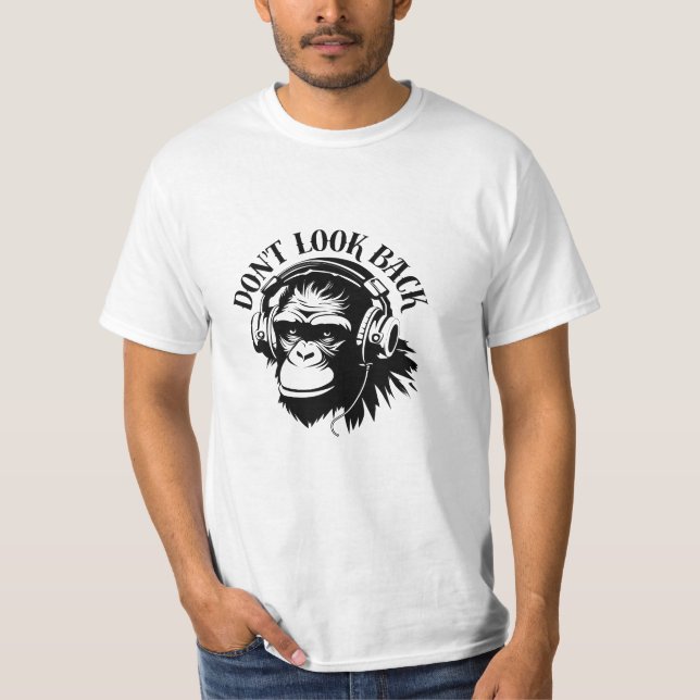 Monkey With Headphones – Focus Tee (Vorderseite)