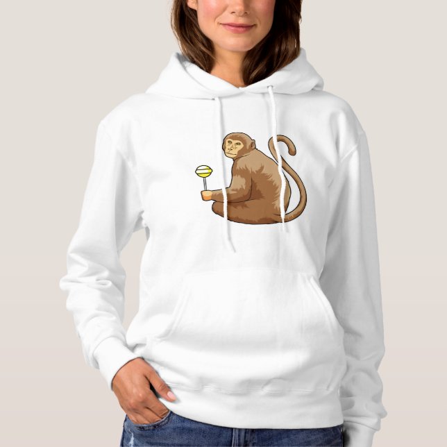 Monkey with Lollipop Hoodie (Vorderseite)