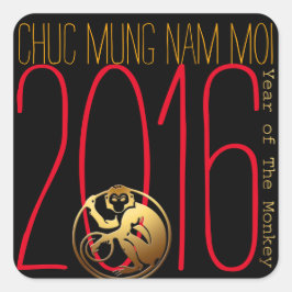 Monkey Year 2016 Vietnamese New Year Stickers