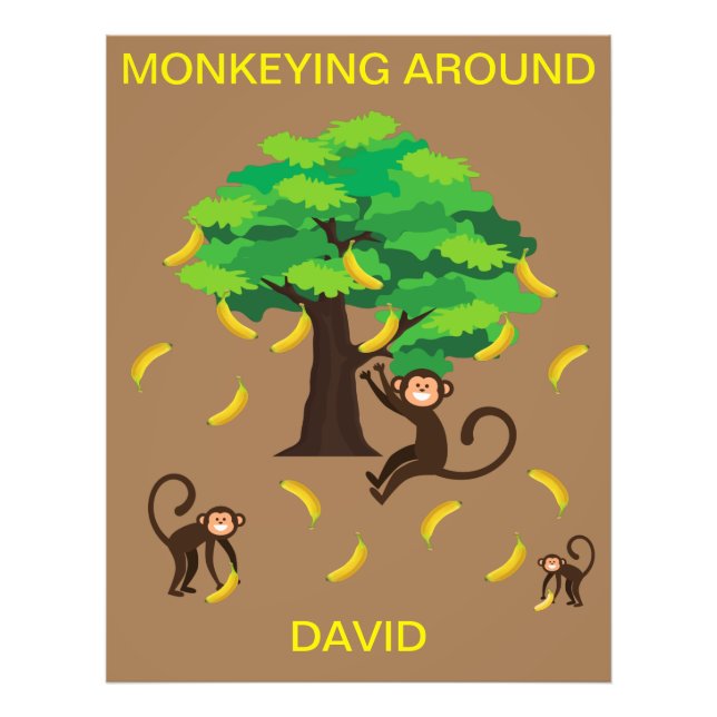 "Monkeying Around" Fotodruck (Vorne)