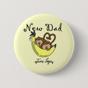 Monkeys Vater der Doppeljungen-T-Shirts und der Button