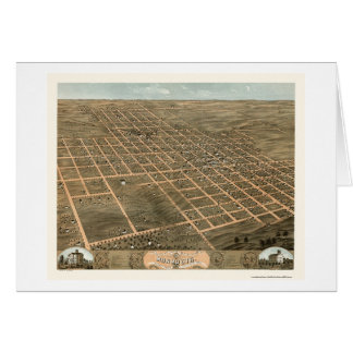 Monmouth, carte panoramique de l'IL - 1869