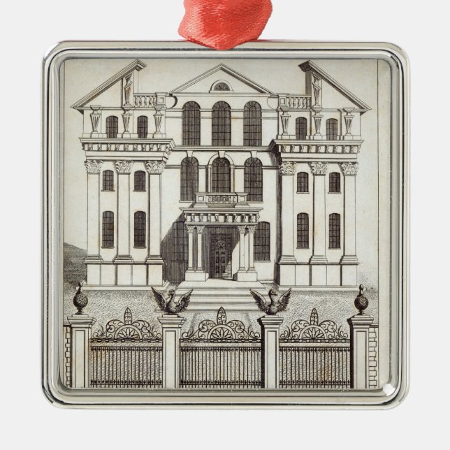 Monmouth Haus, Soho Quadrat Ornament Aus Metall (Vorne)