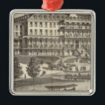 Monmouth House, Spring Lake Beach, New Jersey Ornament Aus Metall<br><div class="desc">Monmouth House,  Spring Lake Beach,  New Jersey. durch Rose,  Theodore F. Woolman,  H. C. 187. Veröffentlicht von ''Phila: Woolman & Rose'''</div>