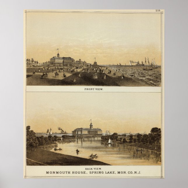 Monmouth House, Spring Lake, NJ Poster (Vorne)
