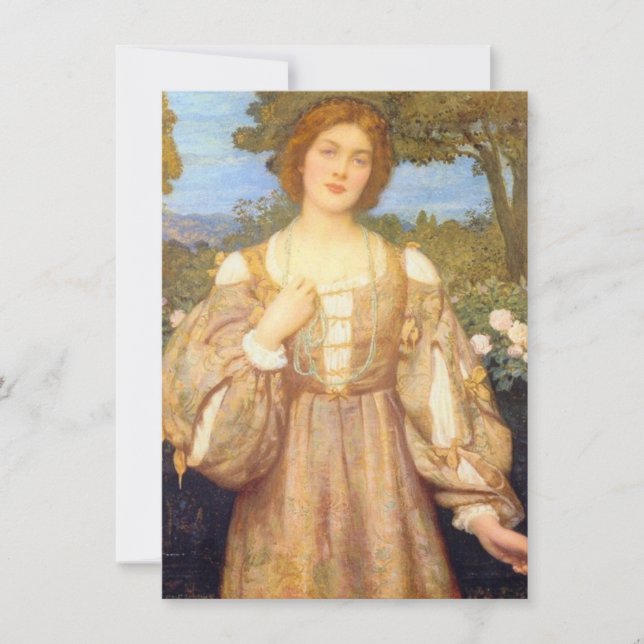 Monna Giovanna (von Edward Robert Hughes) Karte (Vorderseite)