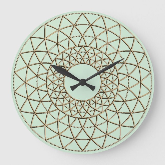 Monnaie Cercle métallique Motif Acrylique Horloge  (Recto)