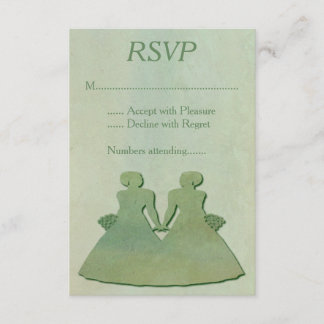 Monnaie Verte Rustique Mariage Lesbienne RSVP