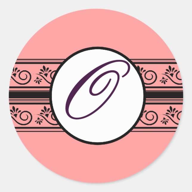 Mono-Apricot-Hochzeitsränder in beliebiger Farbe Runder Aufkleber (Vorderseite)