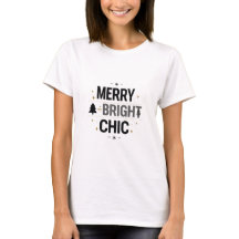 Mono-Chrome Black & White Minimal Xmas - Merry