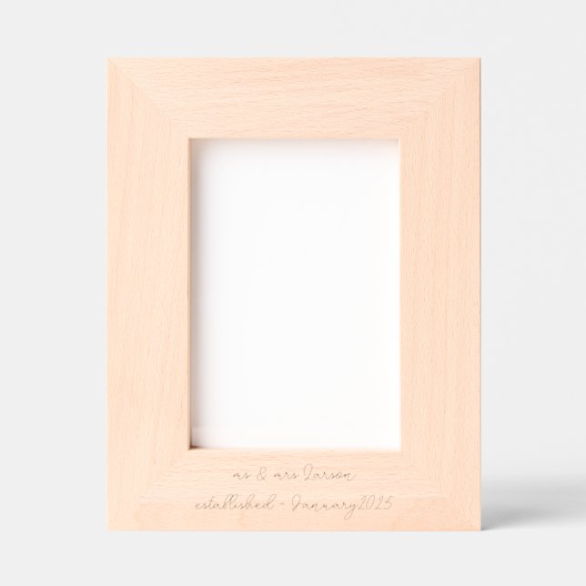 Mono Foto Rahmen personalisierter Name und Datum (Vorderseite)