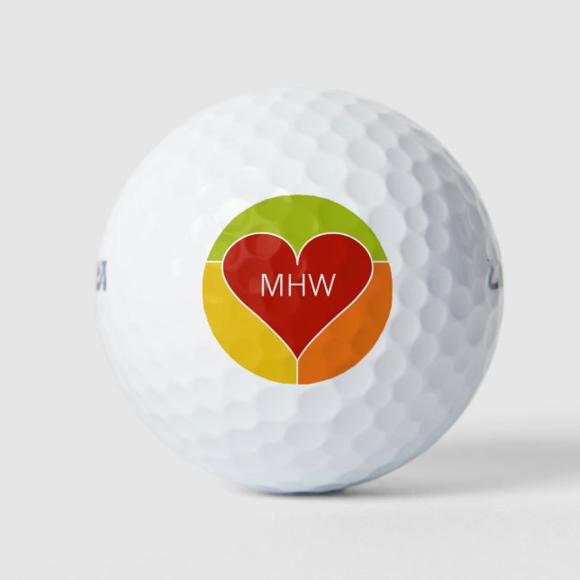 Mono-Golf-Kugeln nach Herzmuster Golfball (Vorderseite)