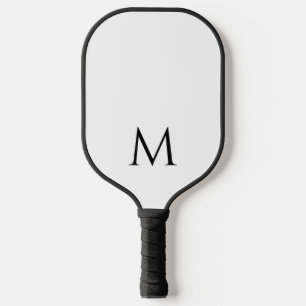 Mono-Gramm Elegantes Schwarz-Weiß-Template Zwei Se Pickleball Schläger