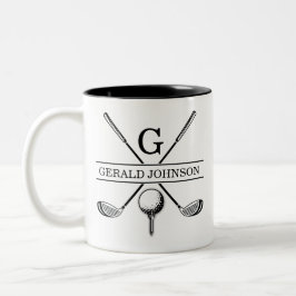 Mono-Modell für Golf-Design-Zwei-Tone-Kaffee-Tasse Zweifarbige Tasse