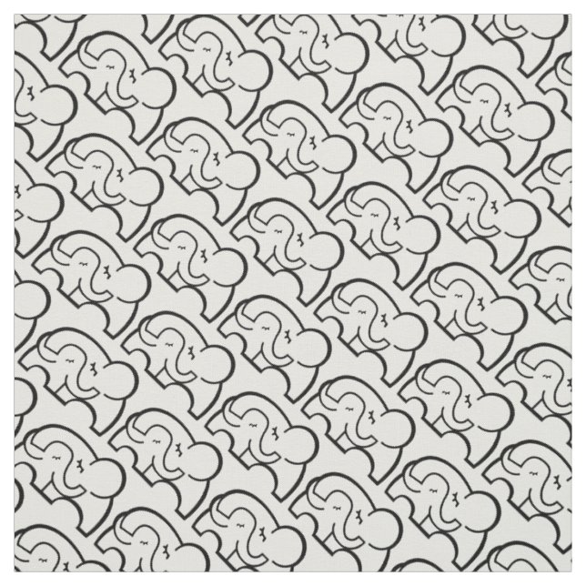 Mono-Muster für den Grafischen Elefanten Stoff (Muster)
