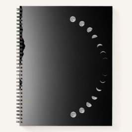 Mono-phasen-beschichtetes Notebook im monochromen  Notizbuch