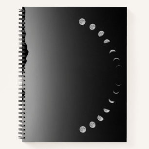 Mono-phasen-beschichtetes Notebook im monochromen Notizbuch