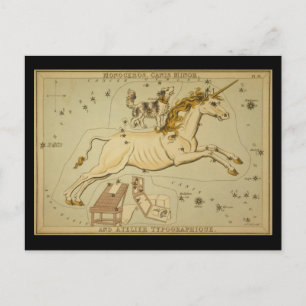 Monoceros, Canis-Minderjähriger und Atelier Postkarte