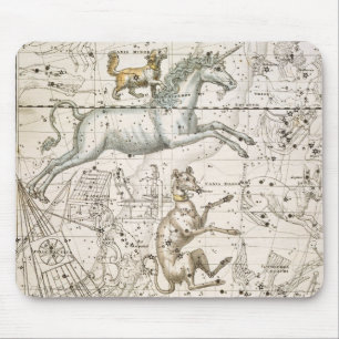 Monoceros, von "einem himmlischen Atlas", Kneipe. Mousepad