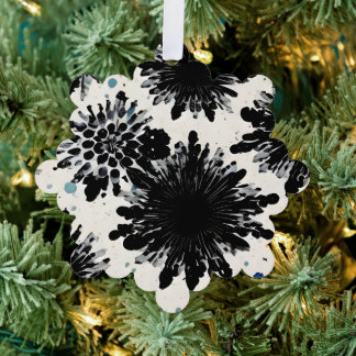 Monochrom-Garten: Schwarzweiß-Abstrakt Ornament Karte