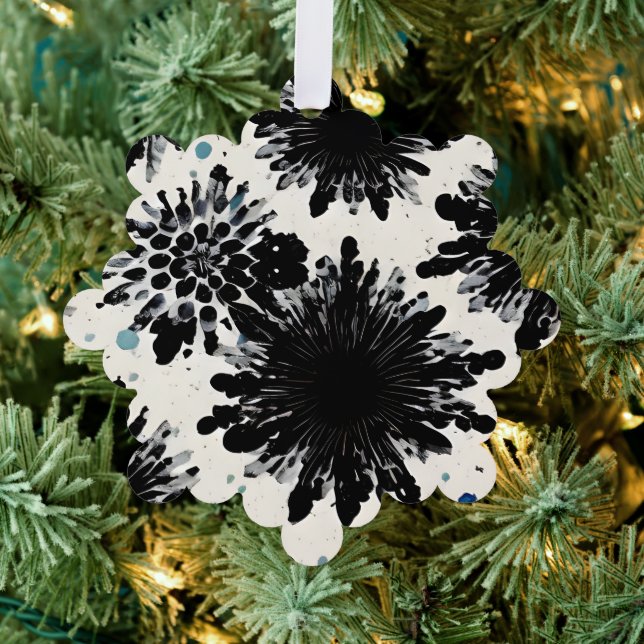 Monochrom-Garten: Schwarzweiß-Abstrakt Ornament Karte (Insitu (Baum))