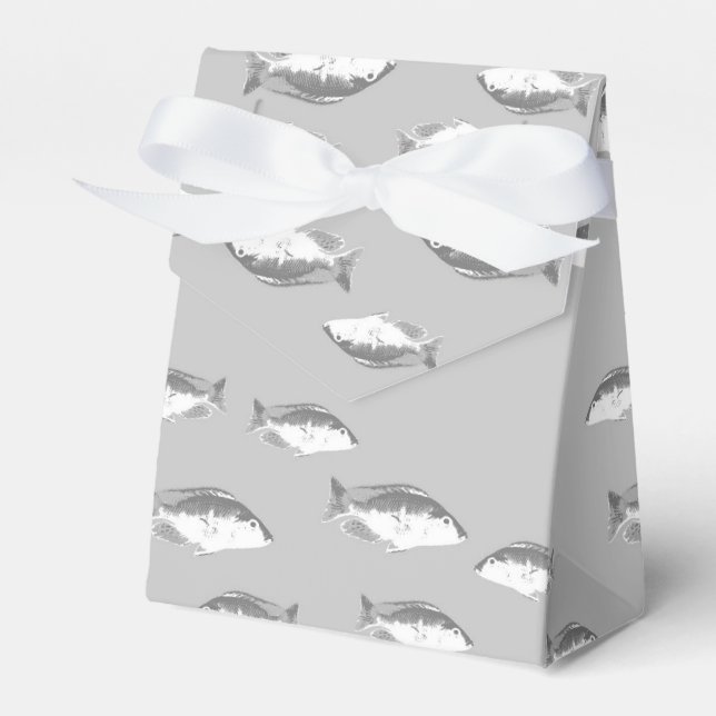 Monochrom-Graufisch Geschenkschachtel (Vorderseite)