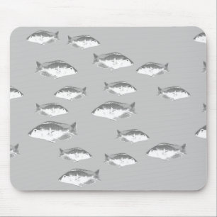 Monochrom-Graufisch Mousepad