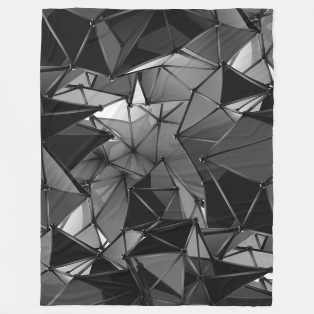 Monochrom ohne Grenzen: Fleecedecke (Vorderseite)