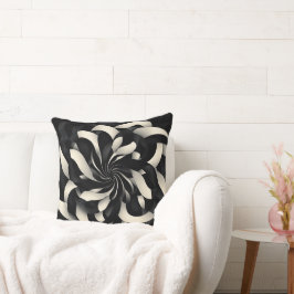 Monochrom Swirl of Elegance Kissen