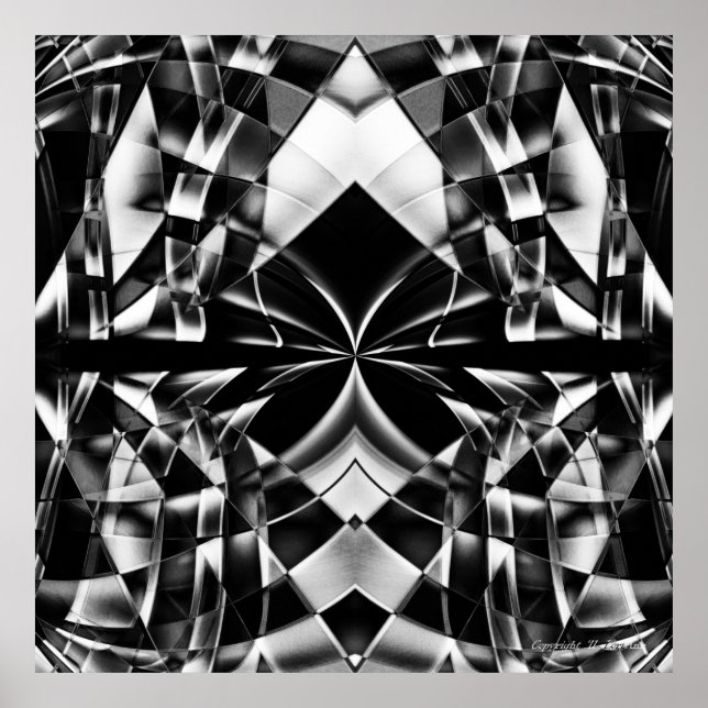 Monochromatic Kaleidoscope Poster (Vorne)