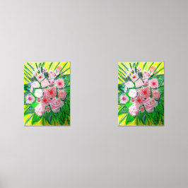 Monochromatic, Rosas, Dianthus caryophyllus, Gerb Bilderwand Sets