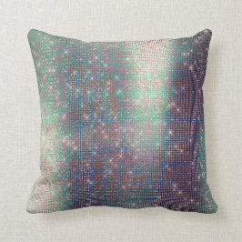 Monochromatisch rosa Aquamarine Metallic-Funkelnd  Kissen