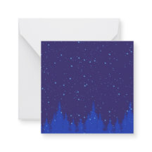 Monochromatische blaue Weihnachtslandschaft mit Sc
